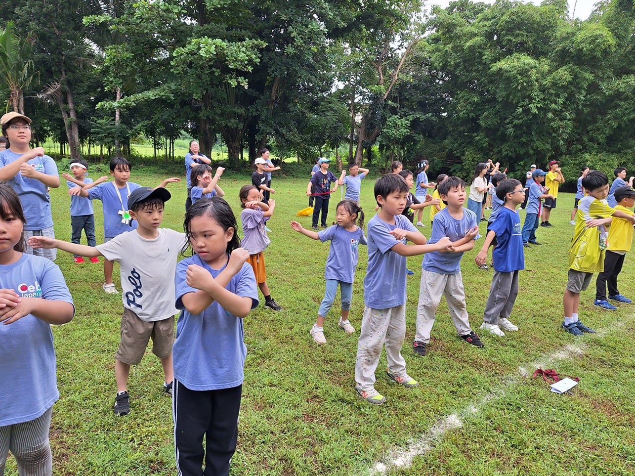 運動会 全員でラジオ体操