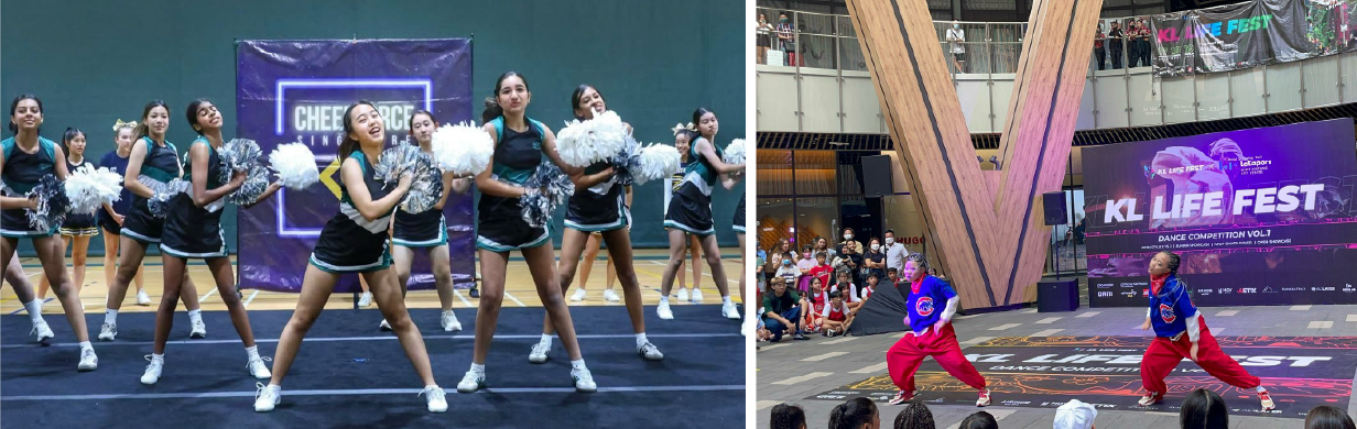 弥々さんが小さい頃から続けているダンスとチアリーディング。引っ越してもこれだけは続けてきた。友人作りも、ダンスを通じてすることが多いそう