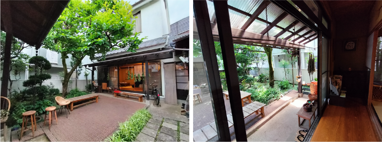 吹き抜ける風が心地いい庭