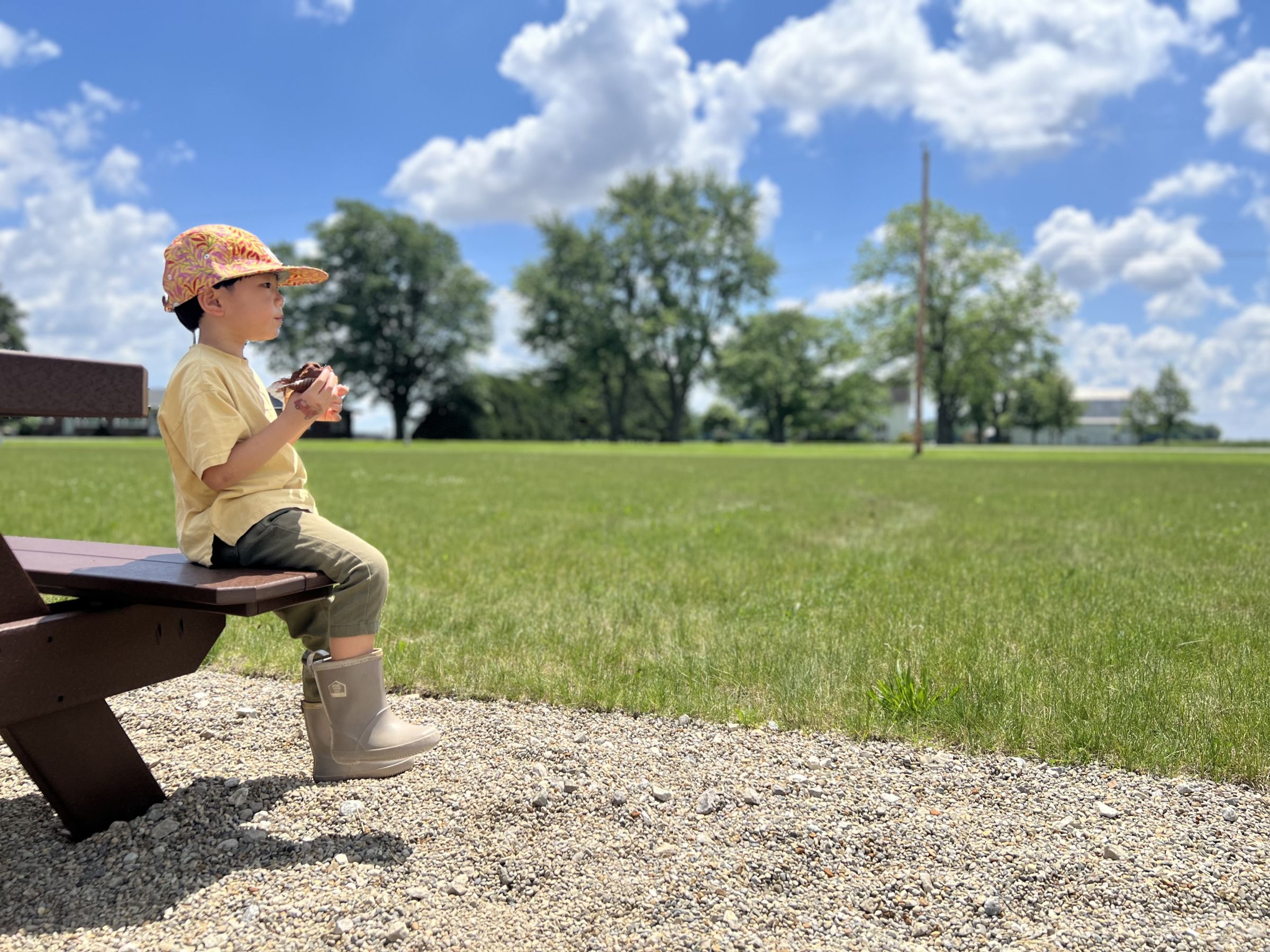 自然豊かなオハイオでは子どもと一緒にのんびり過ごす時間を送った