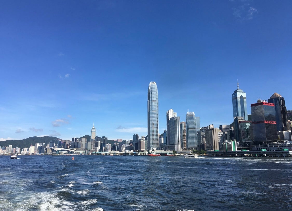 住んでいたころの香港の街並み