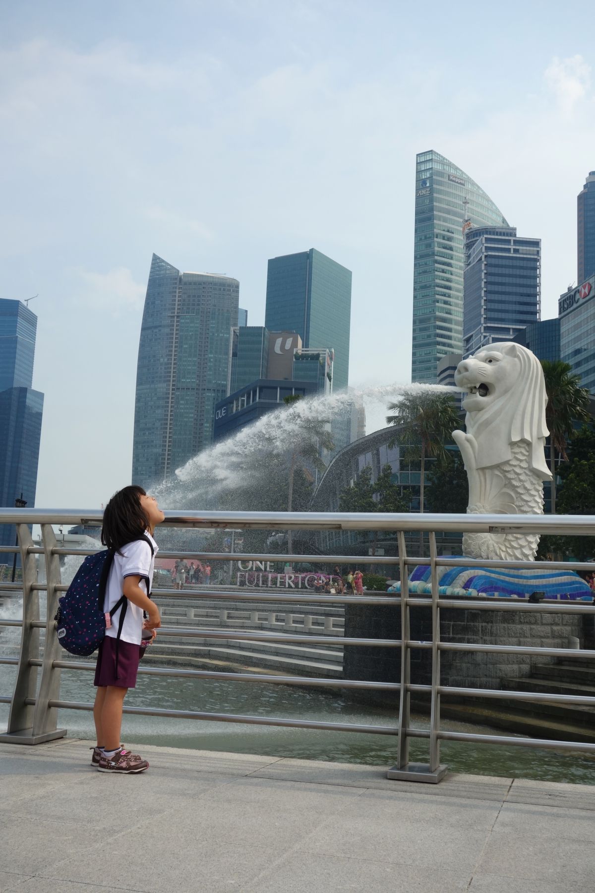 マーライオンと次女リノ