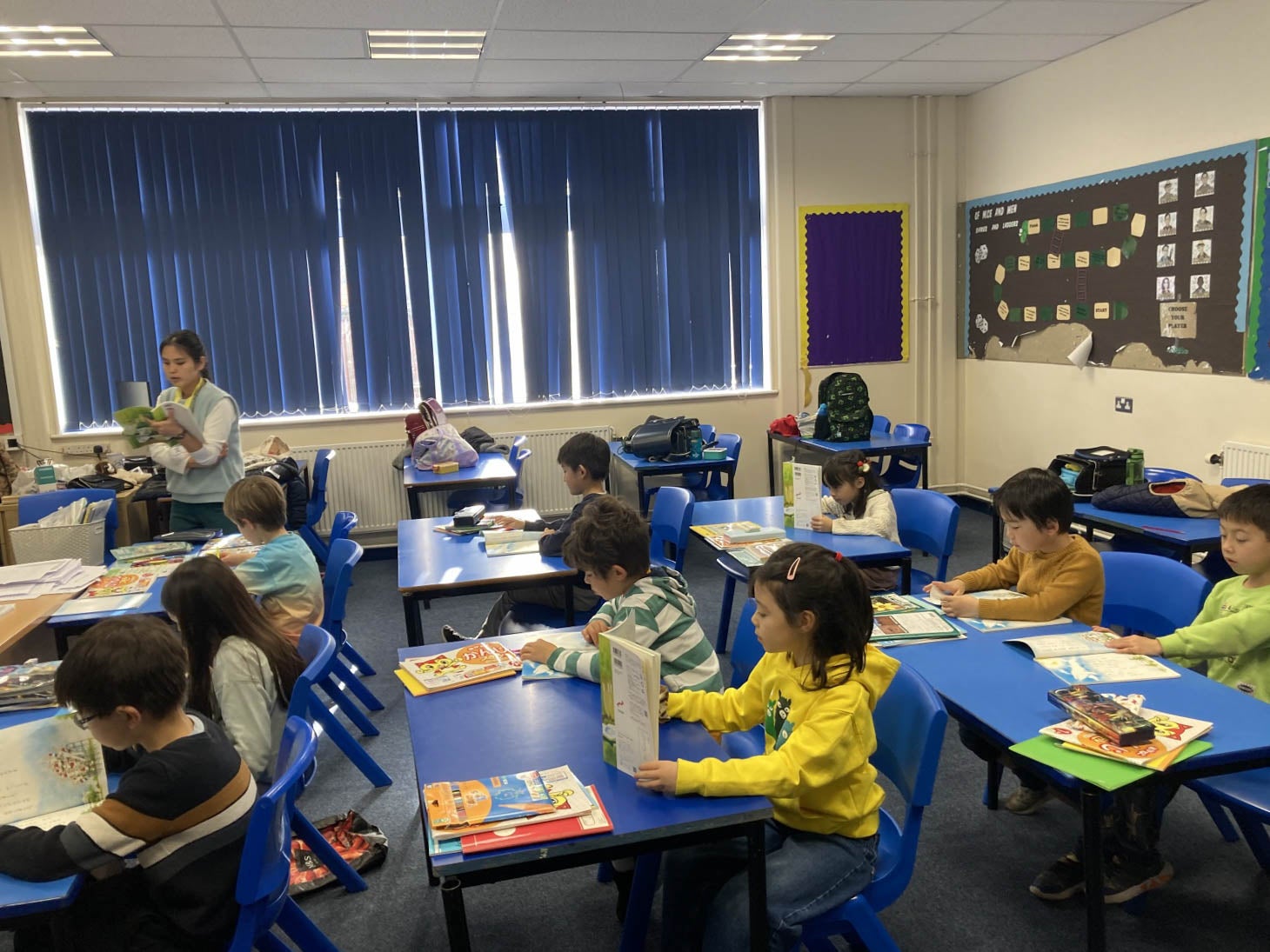 授業風景 小学部1年国語